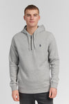 Mens Quarter Zip Hoodie in Vintage Grey Heather