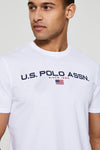 Mens Block Flag Graphic T-Shirt in Bright White