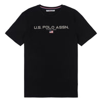 Mens Block Flag Graphic T-Shirt in Black