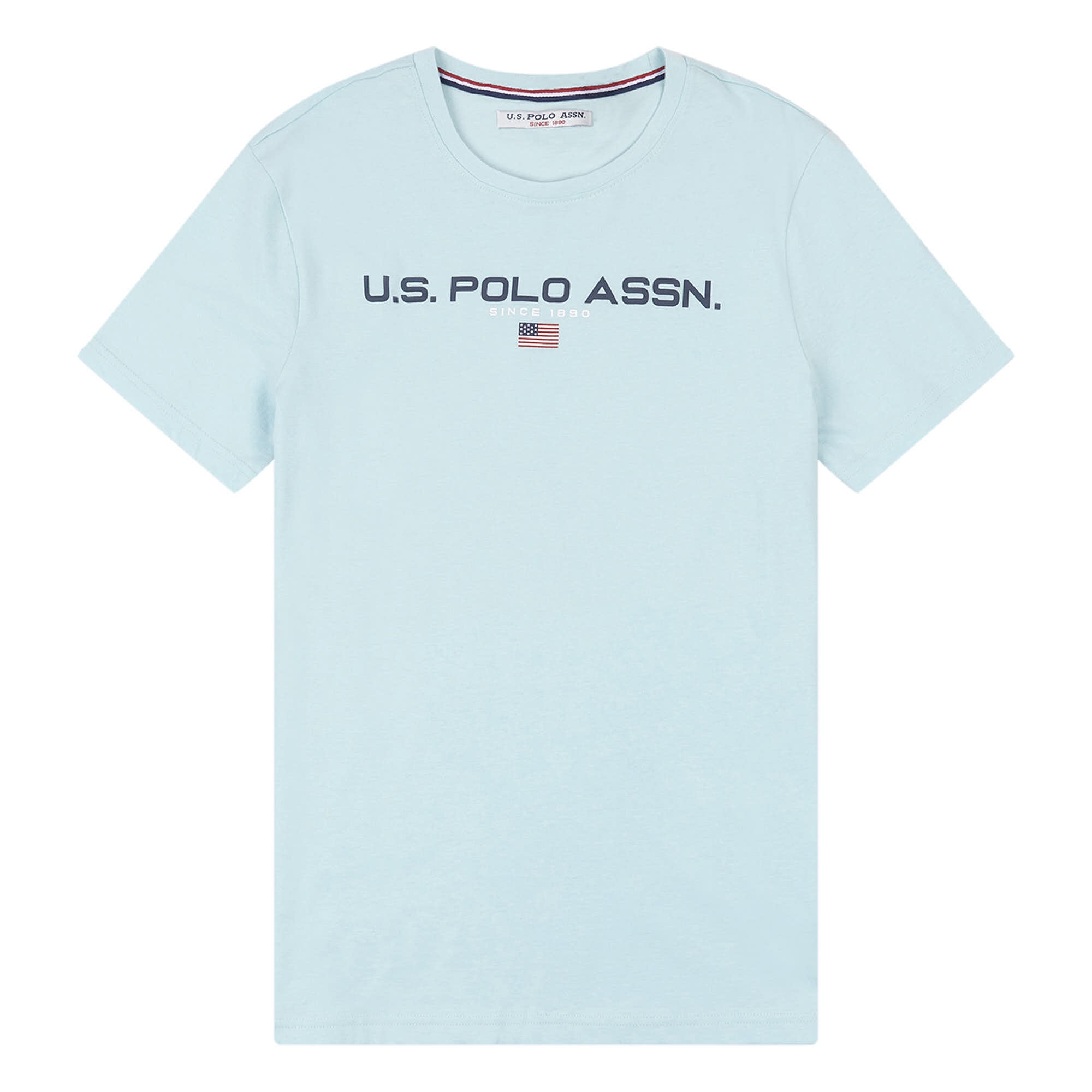 Mens Block Flag Graphic T-Shirt in Blue Glow