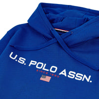 Mens Block Flag Graphic Hoodie in Classic Blue