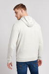 Mens Block Flag Graphic Hoodie in Light Grey Marl