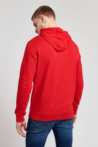 Mens Block Flag Graphic Hoodie in Tango Red