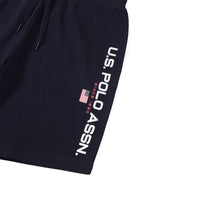 Mens Block Flag Graphic Shorts in Navy Blue