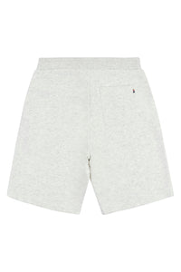 Mens Block Flag Graphic Shorts in Light Grey Marl