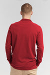 Mens Long-Sleeve Polo Shirt in Biking Red