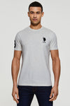 Mens Player 3 T-Shirt in Light Grey Marl