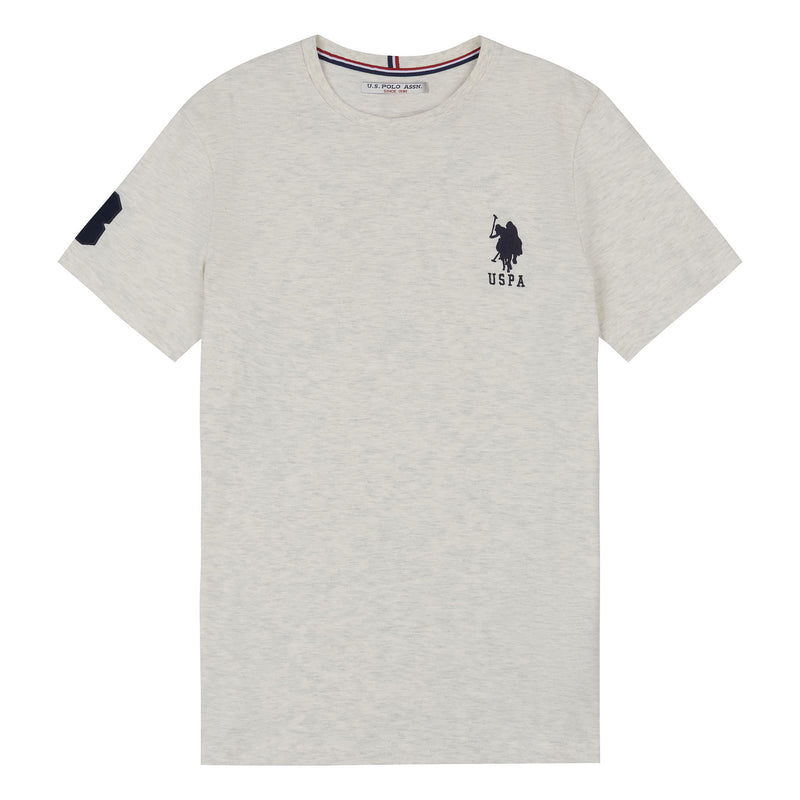 Mens Player 3 T-Shirt in Light Grey Marl