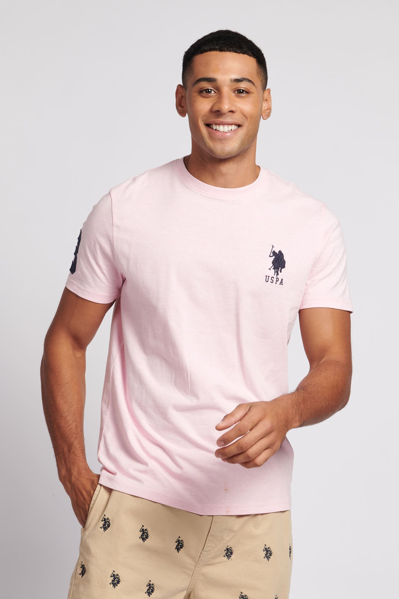 U.S. Polo Assn. Mens Player 3 T-shirt in Orchid Pink Marl – U.S. Polo Assn.  UK