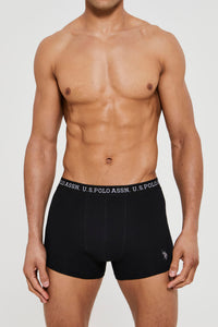 Mens 3 Pack Boxer Shorts in Black