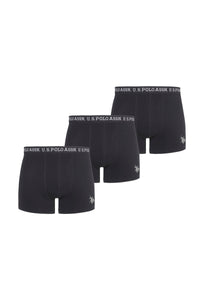 Mens 3 Pack Boxer Shorts in Black