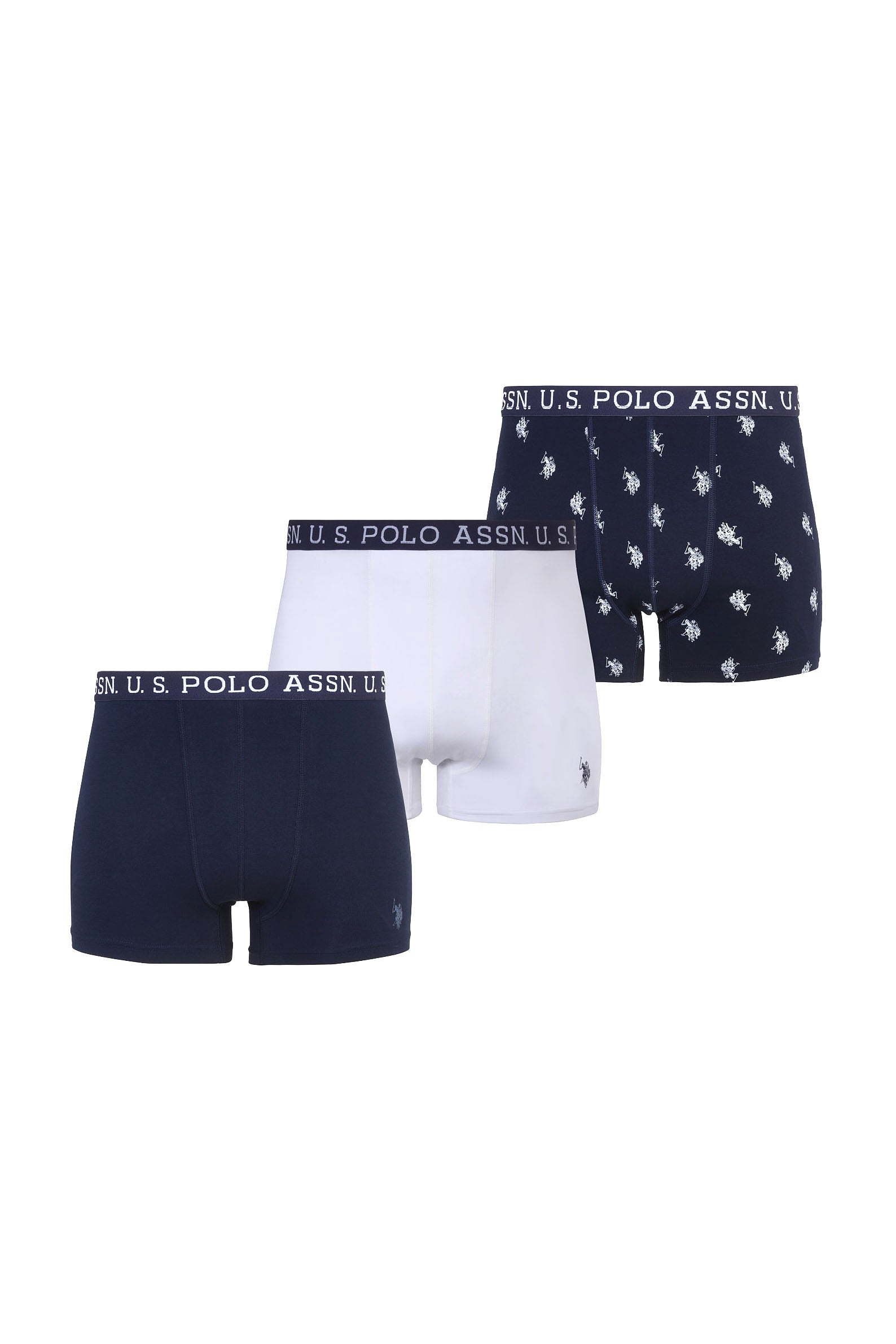 Mens 3 Pack Boxer Shorts in Navy Blue