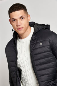 Mens Lightweight Puffer Jacket in Black