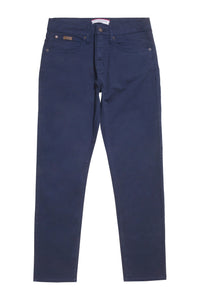 Mens Woven Trousers in Navy Blue