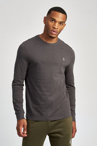 Mens Long Sleeved T-Shirt in Ebony