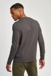 Mens Long Sleeved T-Shirt in Ebony