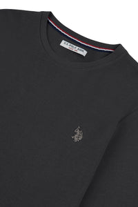 Mens Long Sleeved T-Shirt in Ebony