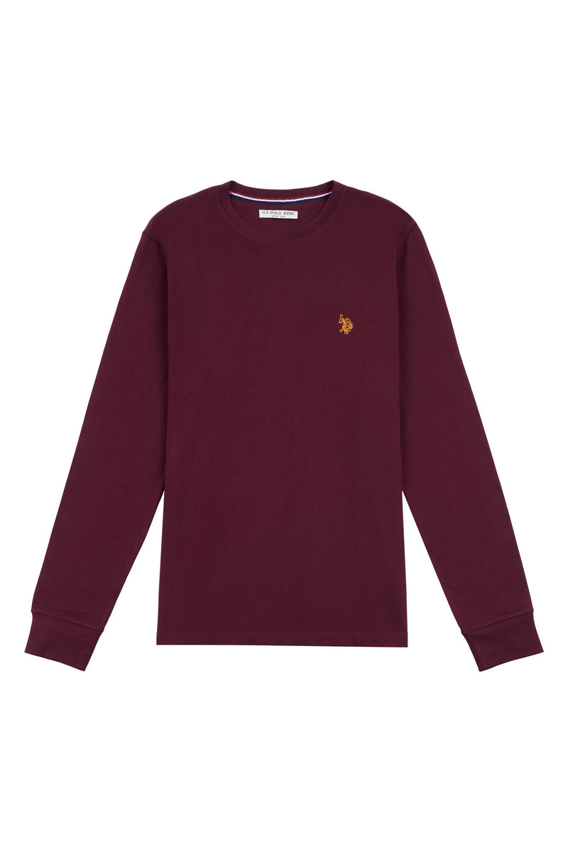 Mens Long Sleeved T-Shirt in Windsor Wine