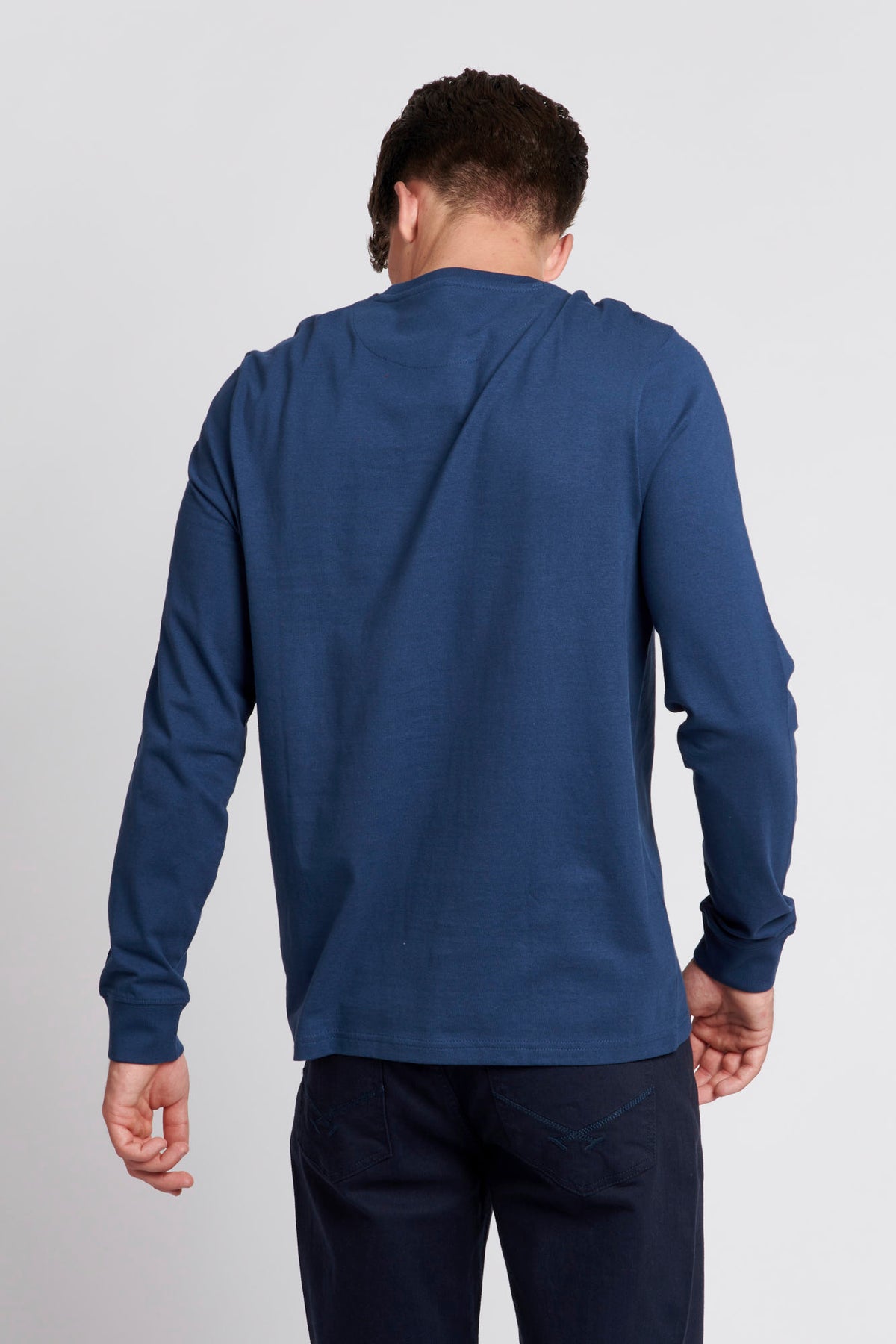 Mens Long Sleeved T-Shirt in Insignia Blue