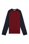 Mens Raglan Long Sleeved T-Shirt in Biking Red