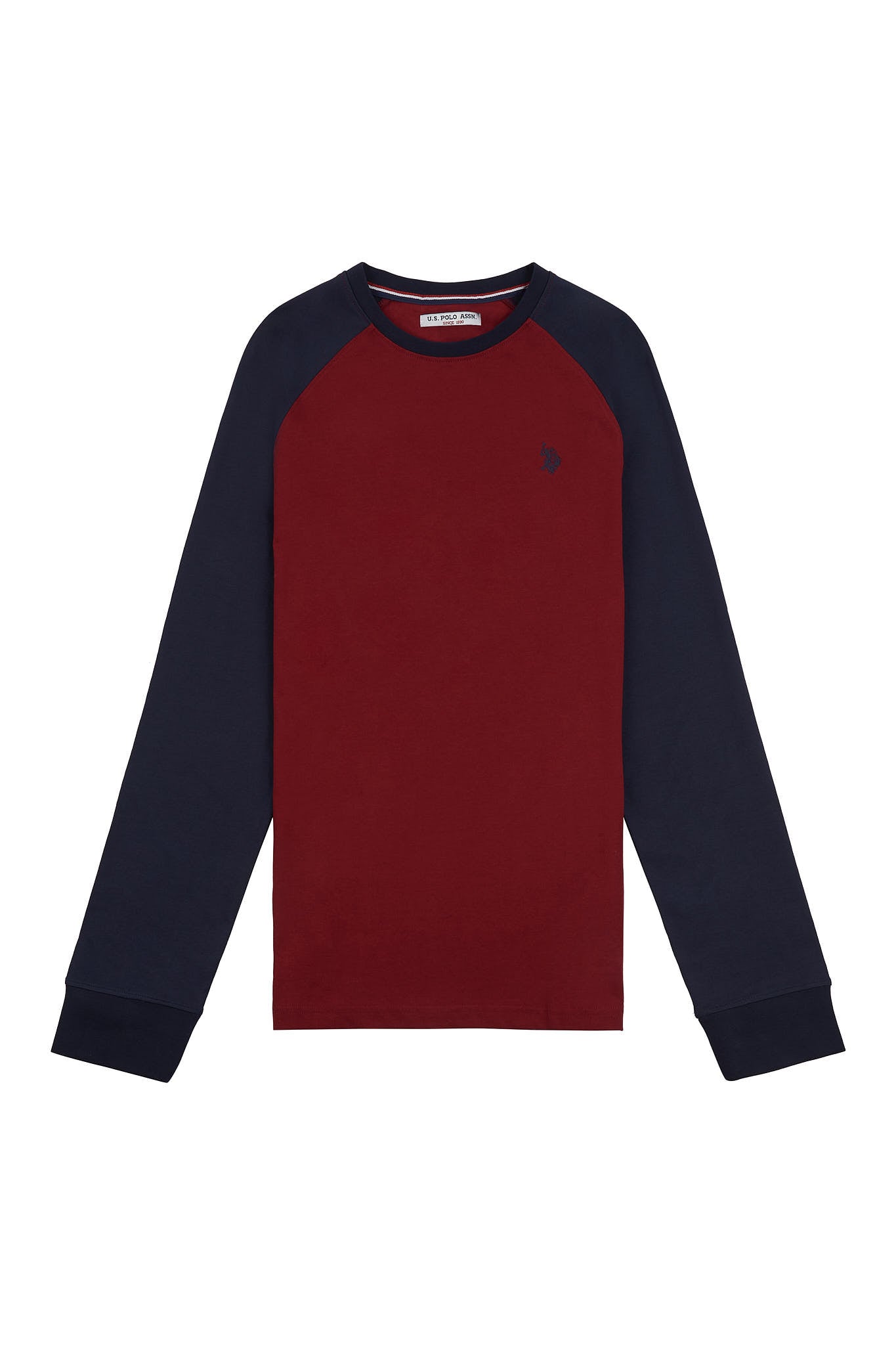 Mens Raglan Long Sleeved T-Shirt in Biking Red