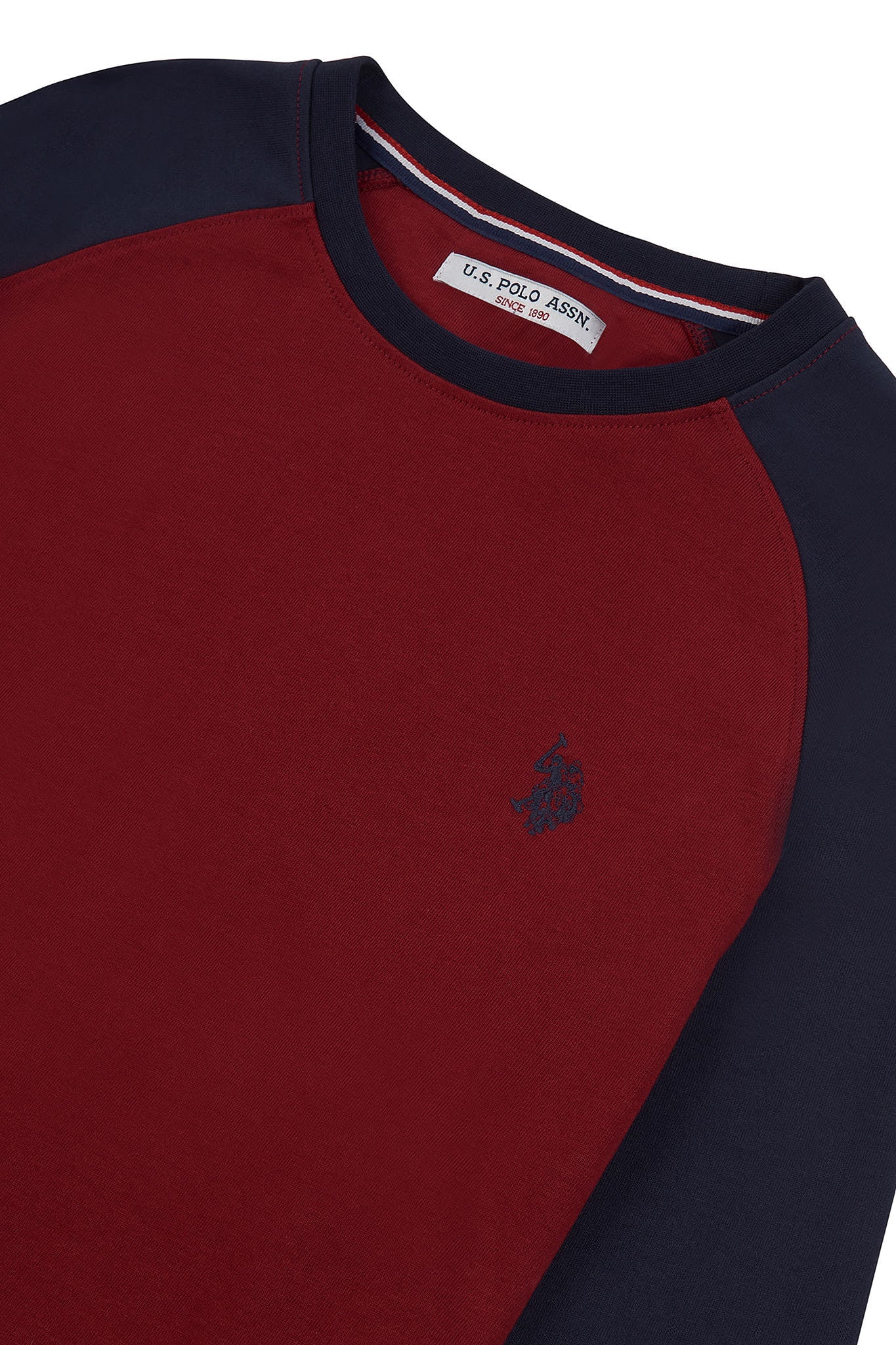 Mens Raglan Long Sleeved T-Shirt in Biking Red