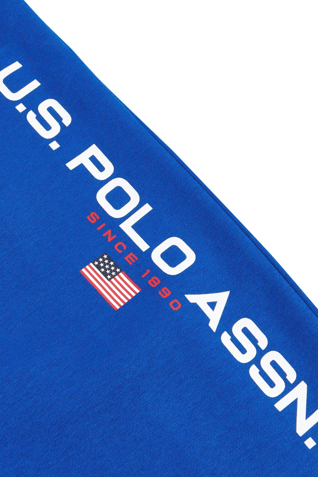 Mens Block Flag Graphic Joggers in Classic Blue