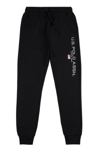 Mens Block Flag Graphic Joggers in Black