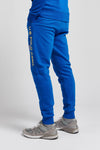 Mens Block Flag Graphic Joggers in Nautical Blue