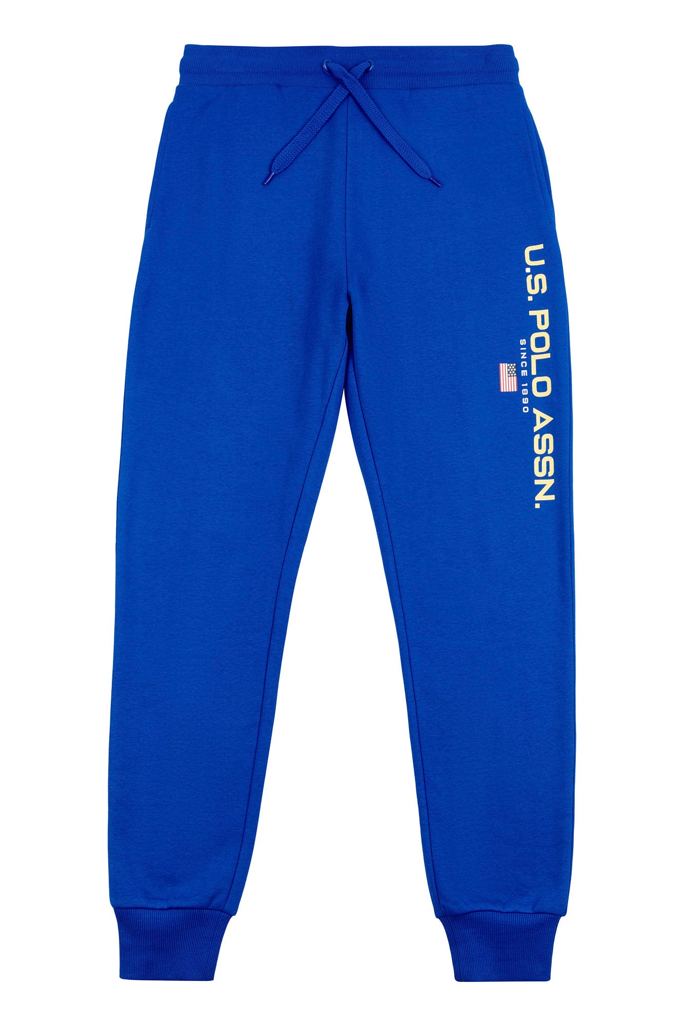 Mens Block Flag Graphic Joggers in Nautical Blue