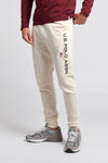 Mens Block Flag Graphic Joggers in Marshmallow