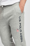 Mens Block Flag Graphic Joggers in Vintage Grey Heather