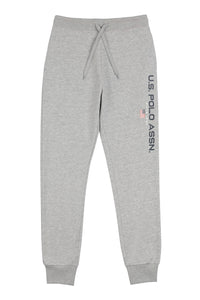 Mens Block Flag Graphic Joggers in Vintage Grey Heather