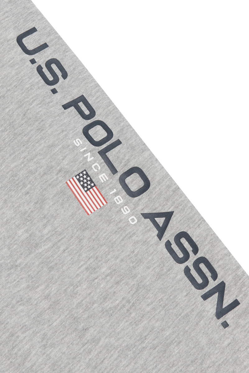 Mens Block Flag Graphic Joggers in Vintage Grey Heather