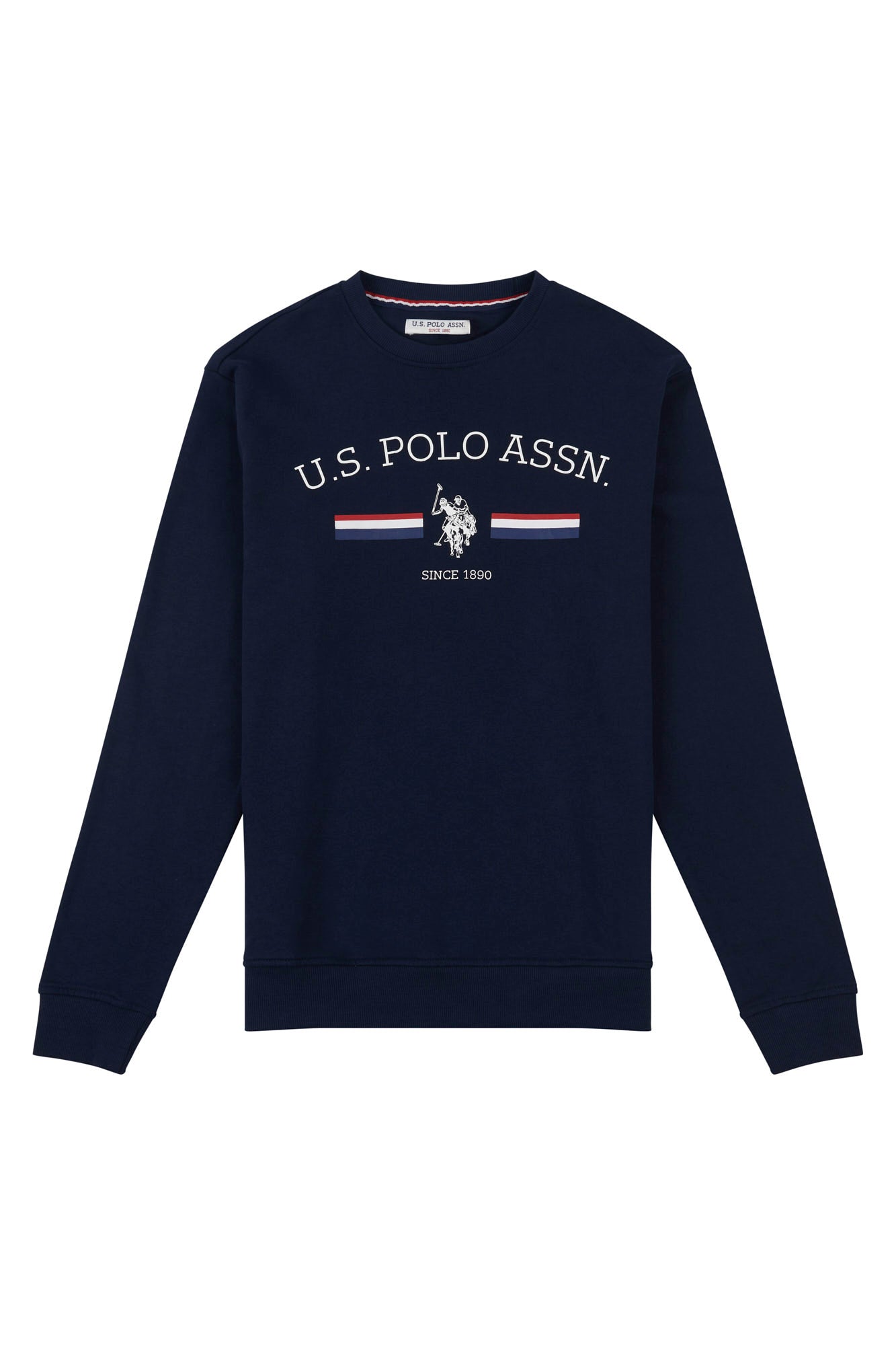 Mens Rider Crew Neck Sweatshirt in Navy Blue