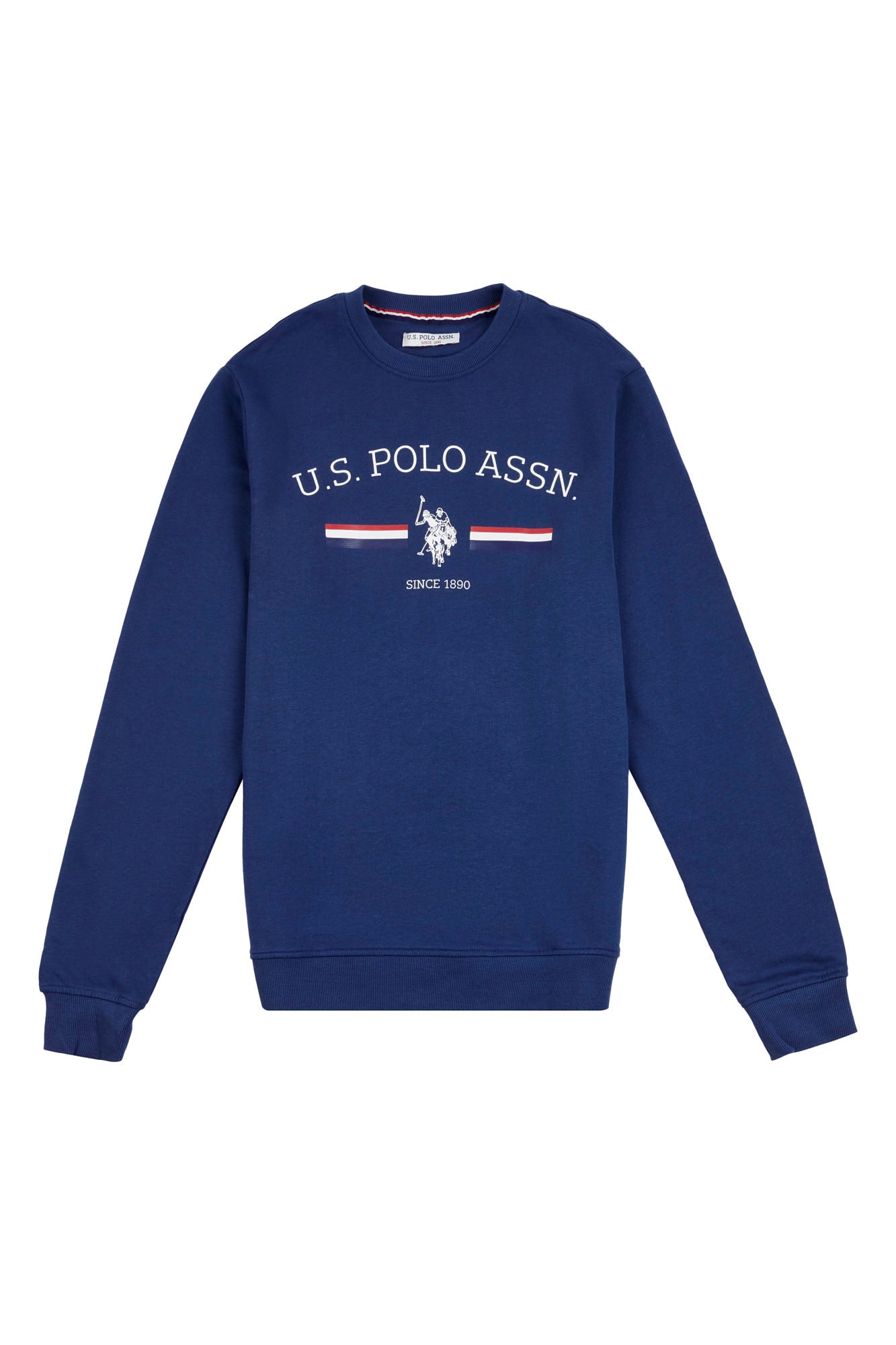 Mens Rider Crew Neck Sweatshirt in Dark Denim