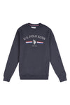 Mens Rider Crew Neck Sweatshirt in Ebony