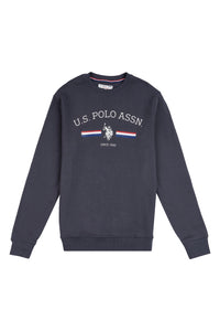 Mens Rider Crew Neck Sweatshirt in Ebony