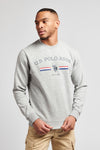 Mens Rider Crew Neck Sweatshirt in Vintage Grey Heather