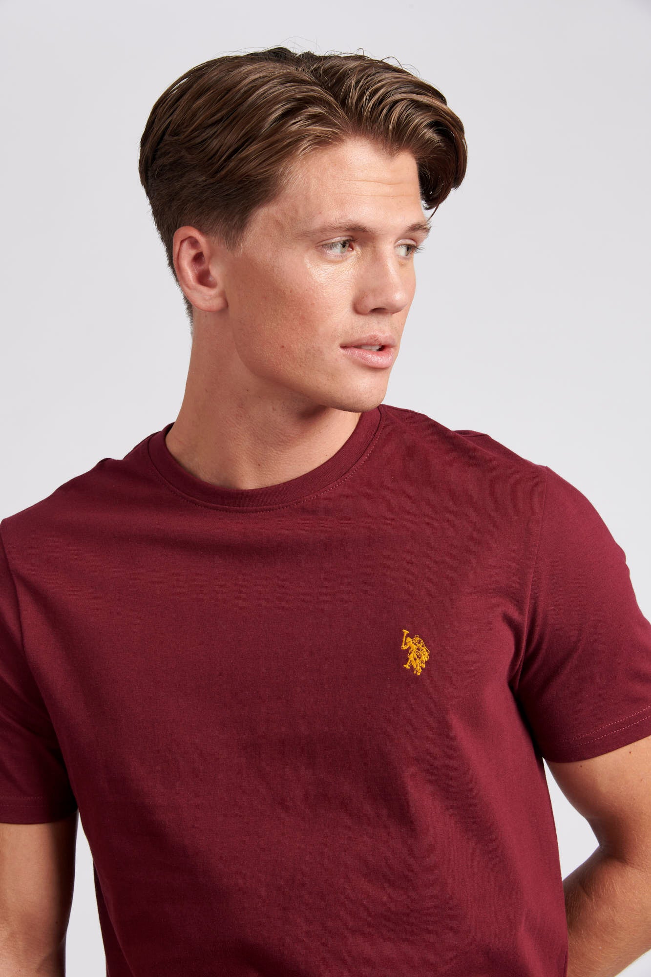 Mens Double Horsemen T-Shirt in Windsor Wine