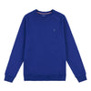 Mens Raglan Crew Neck Sweatshirt in Blue Print