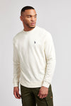 Mens Raglan Crew Neck Sweatshirt in Marshmallow