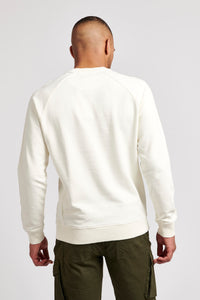 Mens Raglan Crew Neck Sweatshirt in Marshmallow