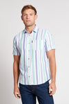 Summer Stripe SS Shirt Bright White