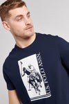 Mens Rider Block T-Shirt in Navy Blue