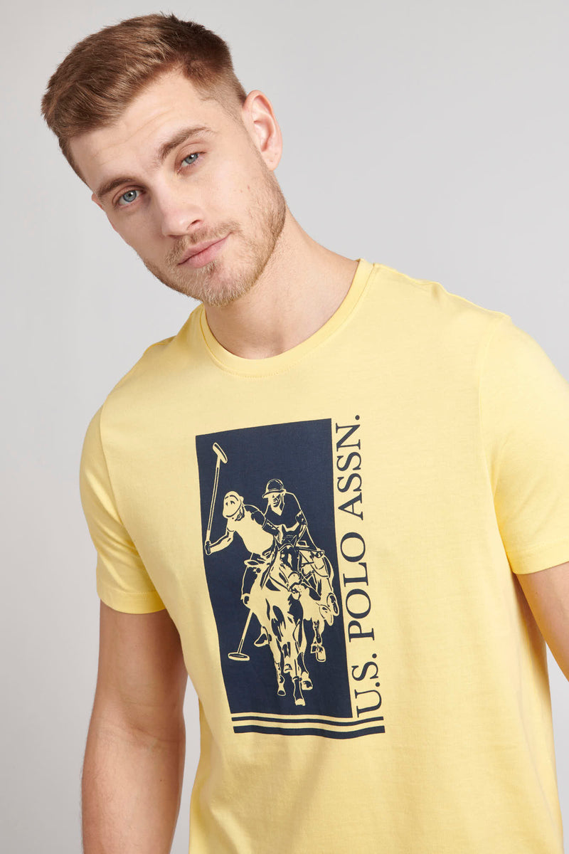 Mens Rider Block T-Shirt in Popcorn