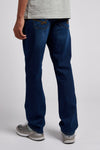 Mens 5 Pocket Regular Fit Denim Jeans in Dark Wash