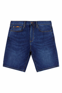 Mens 5 pocket Denim Shorts in Dark Wash