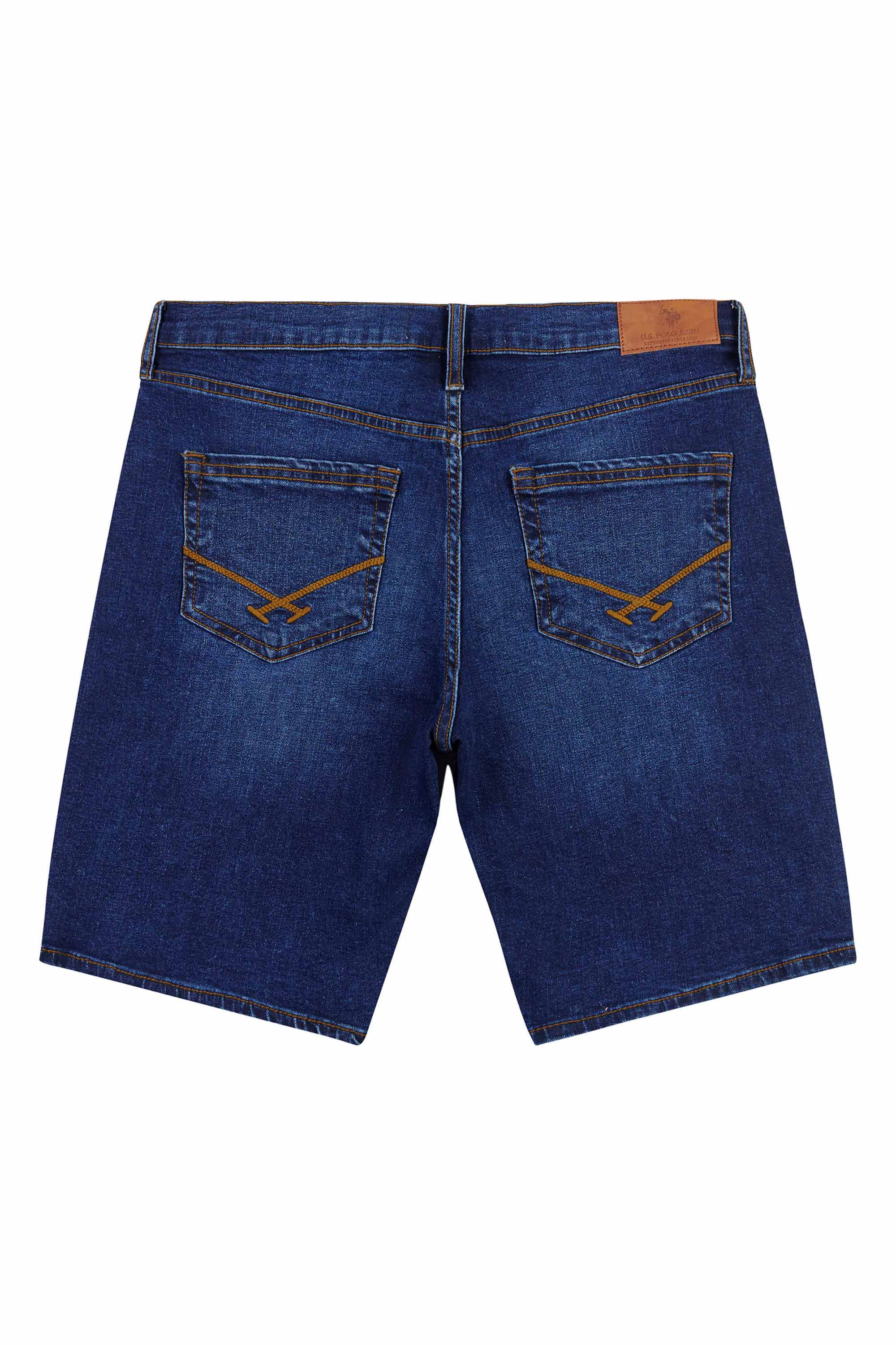 Mens 5 pocket Denim Shorts in Dark Wash