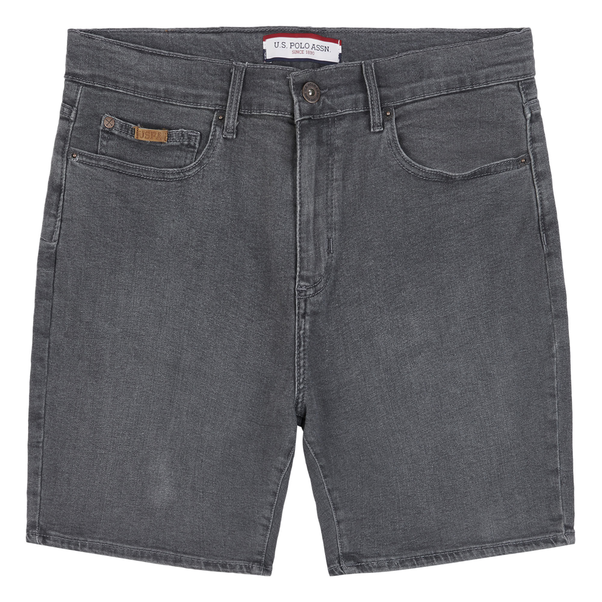 Mens 5 pocket Denim Shorts in Grey Wash